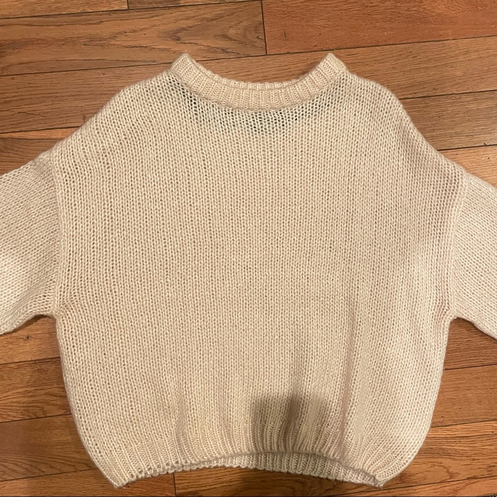 h&m divided baby pink acrylic knit pullover sweater